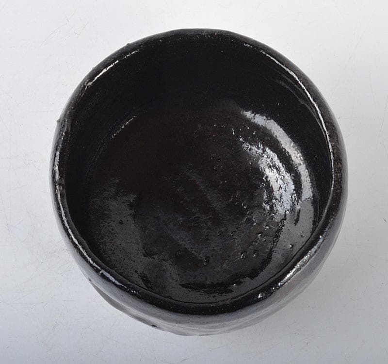 Gojyo　茶道具　楽吉左衛門　黒楽茶碗　仕覆付　共箱　M R4387