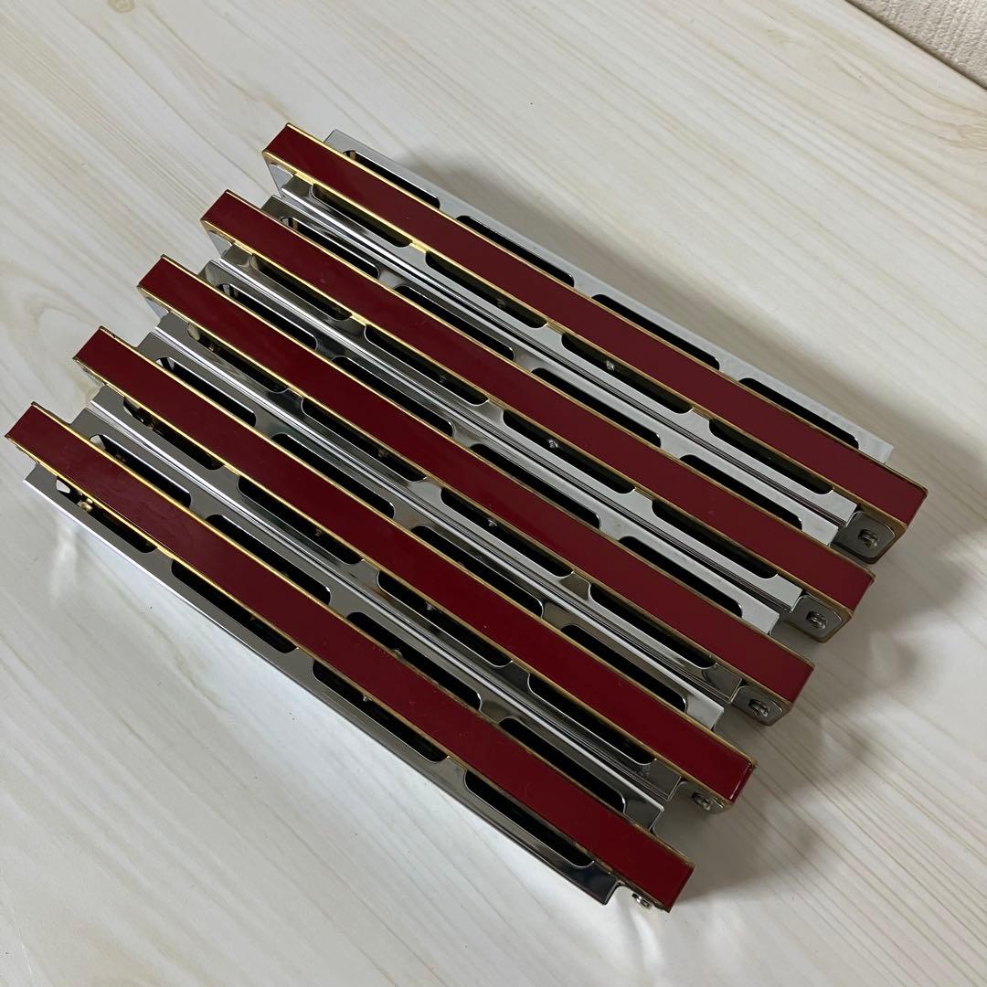 【中古品】SUZUKI 24穴複音ハーモニカ５本　Am ANm