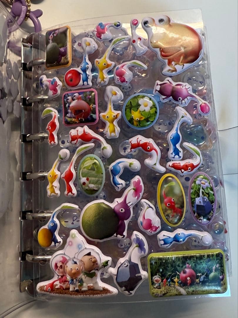 ひ*り様 シール帳完成品　キーホルダー付　ボンボンドロップシール　おはじきシール