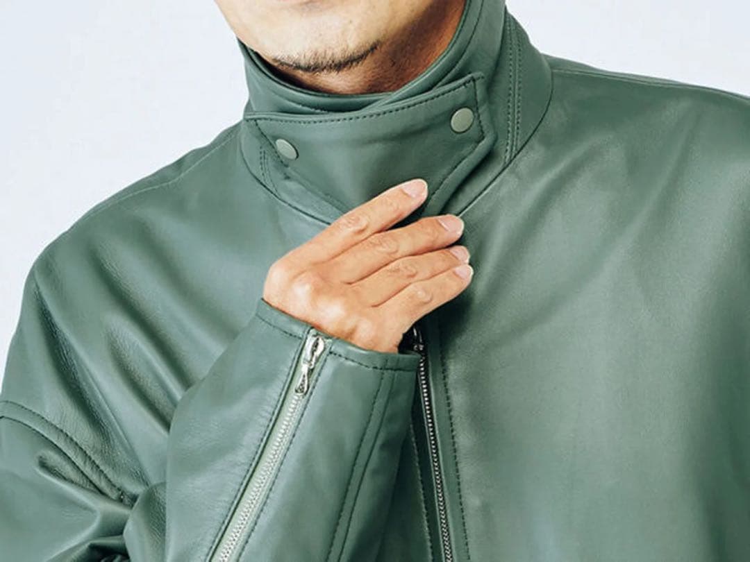 グラフペーパー SHEEP LEATHER RIDERS JACKET サイズ2