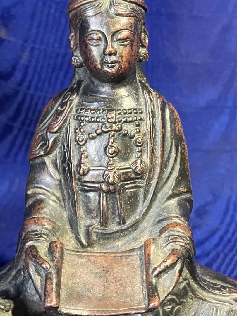 仏像　金属工芸　骨董品　鬼子母神　獅子　アンティーク