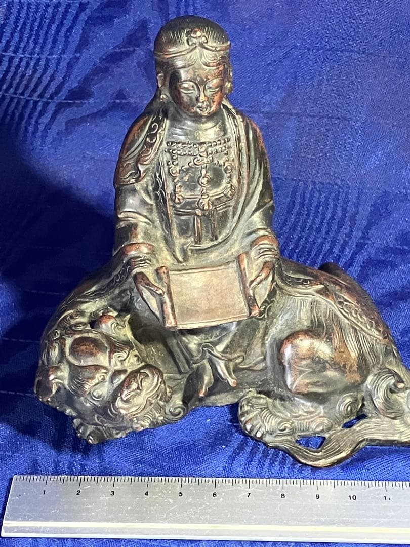 仏像　金属工芸　骨董品　鬼子母神　獅子　アンティーク
