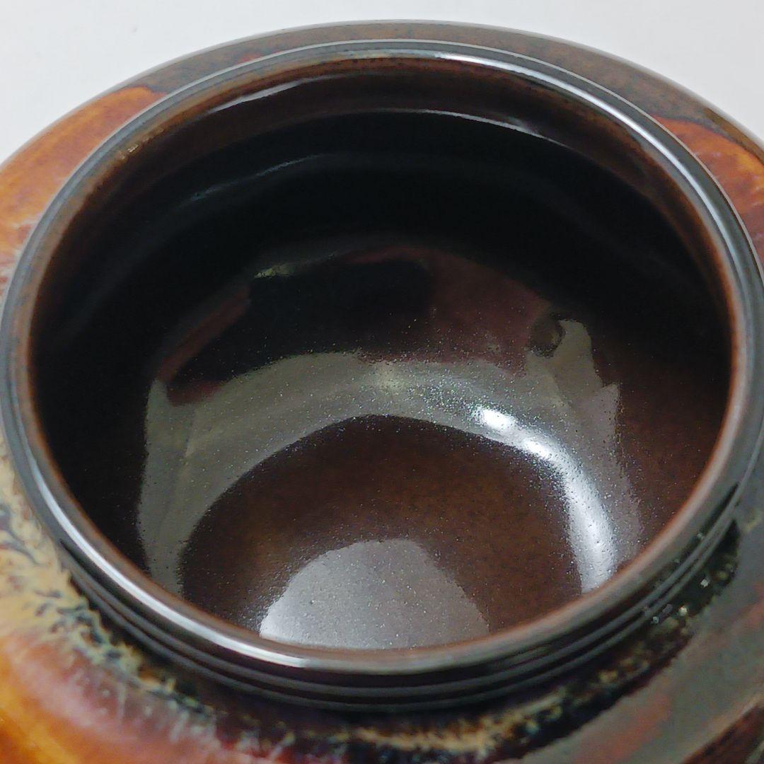 Y2836-7 茶道具 桶谷定一造 大海茶入 共箱・仕覆