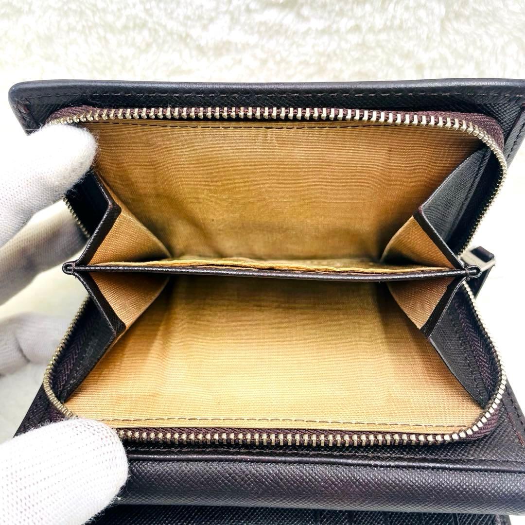 美品 Burberry バーバリー 三つ折り 財布 ノバチェック キャンバス