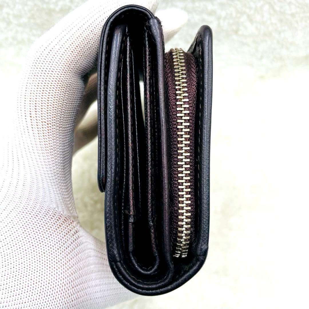 美品 Burberry バーバリー 三つ折り 財布 ノバチェック キャンバス