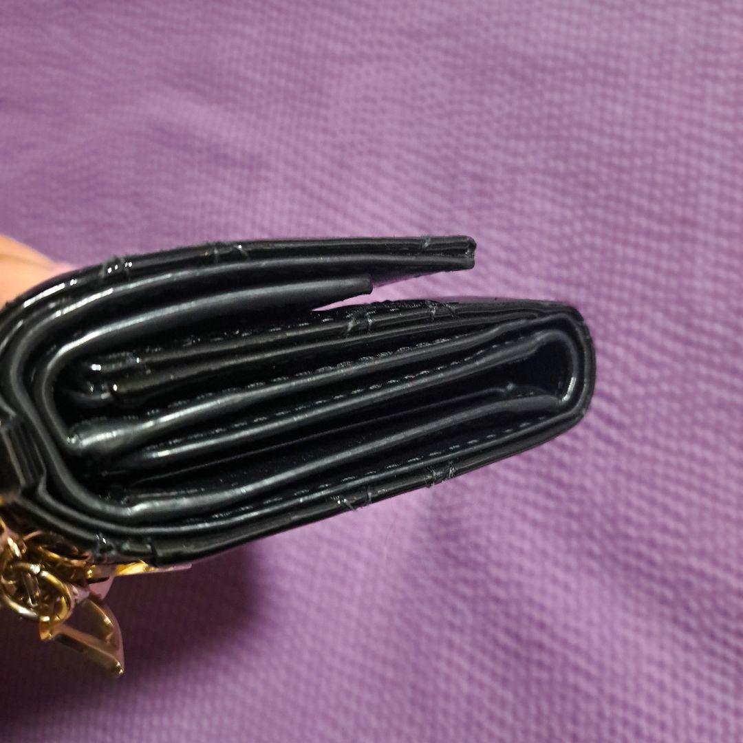 ( 最終価格 )ディオール ロータスウォレット エナメル カナージュ ブラック