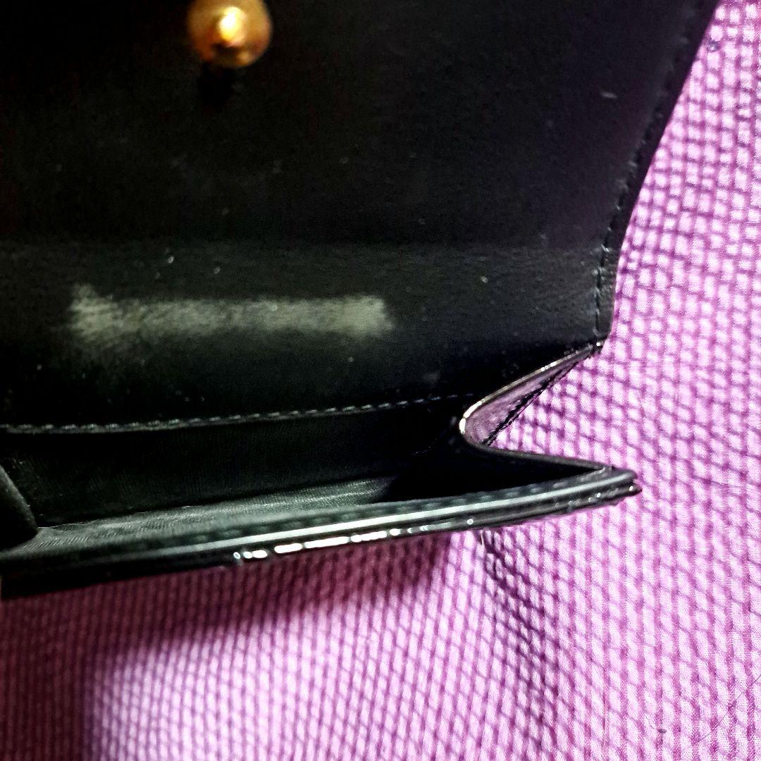 ( 最終価格 )ディオール ロータスウォレット エナメル カナージュ ブラック