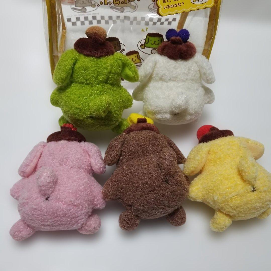 公*o様 レア　ポムポムプリンセット　５色ぬいぐるみ　バック付き　サンリオ　20