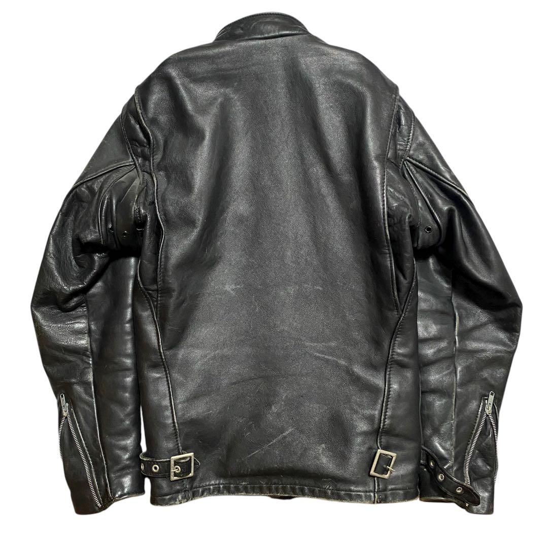 schott ブラック レザー シングルライダースジャケット
