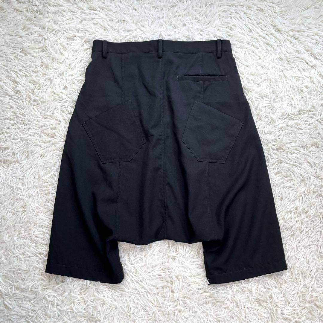 【美品】yohji yamamoto　シワギャバ サルエル パンツ　ブラック　黒