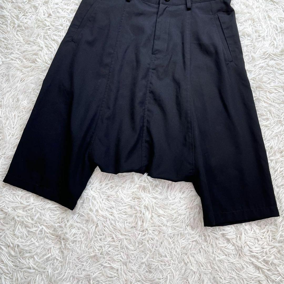 【美品】yohji yamamoto　シワギャバ サルエル パンツ　ブラック　黒