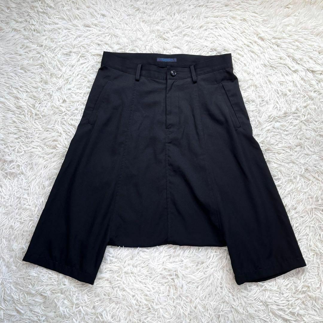 【美品】yohji yamamoto　シワギャバ サルエル パンツ　ブラック　黒