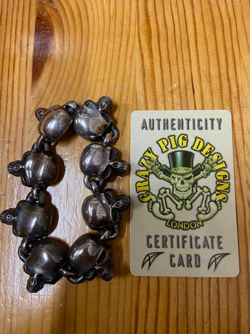 crazy pig　EVIL SKULL LINK BRACELET