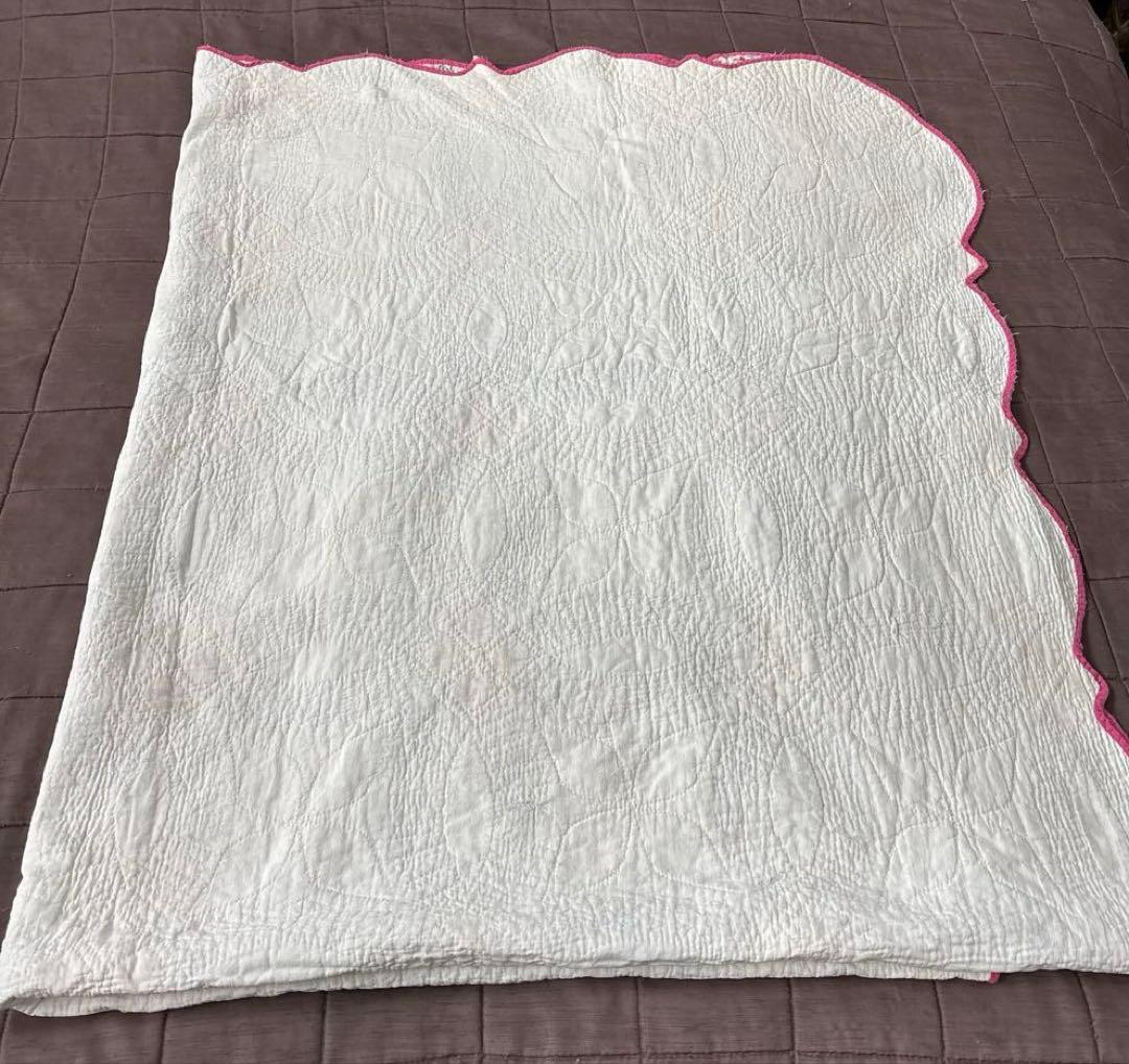 【稀少】【貴重】アメリカンアンティーク⭐︎ダブルウエディング　約224×166cm