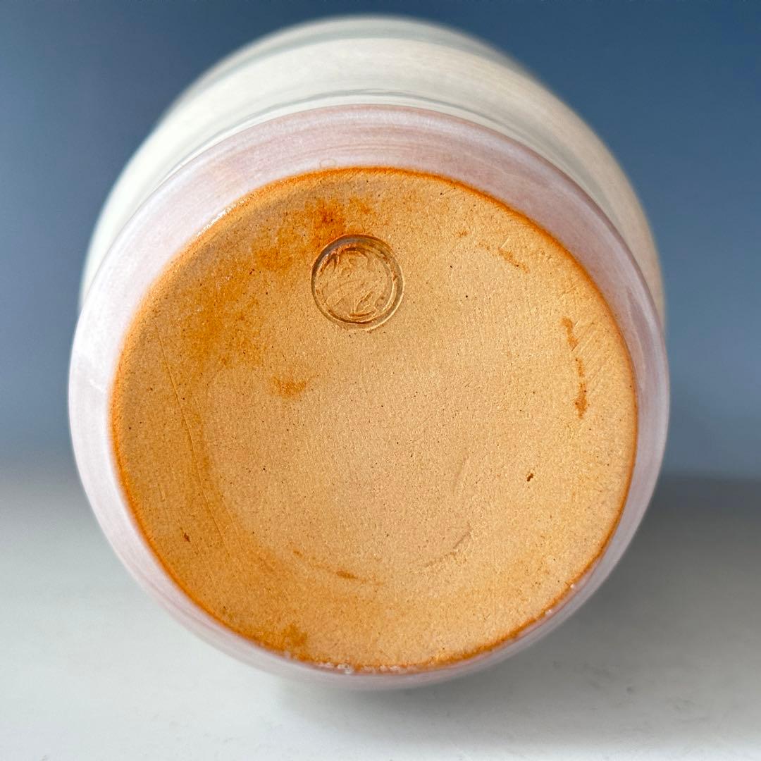 茶道具　萩焼　炎彩　花入　岡田裕　共箱　陶芸　花活　花器　稽古　茶会　床の間