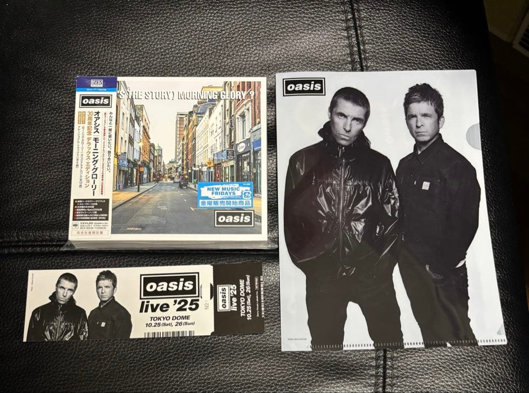 oasis 会場限定 メモリアルチケット クリアファイル CD 2025オアシス