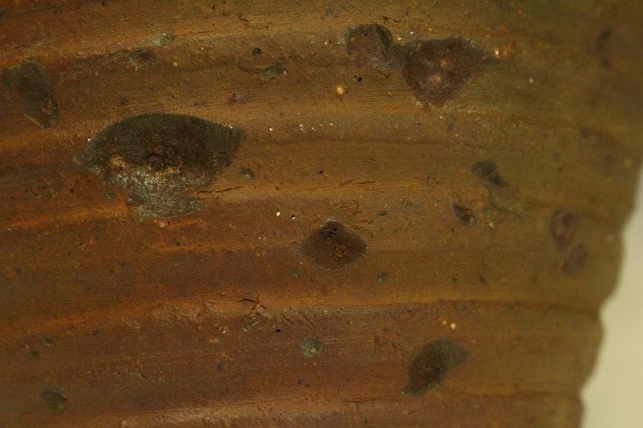 六古窯 古備前 種壺 水指 茶道具(RC974)