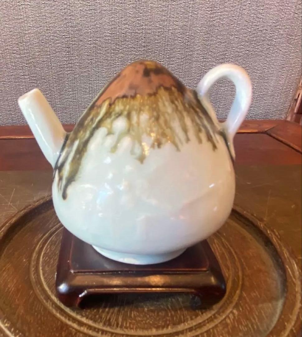 李朝　水滴　梅花　鑑賞台付　一輪挿し ヴィンテージ　レア