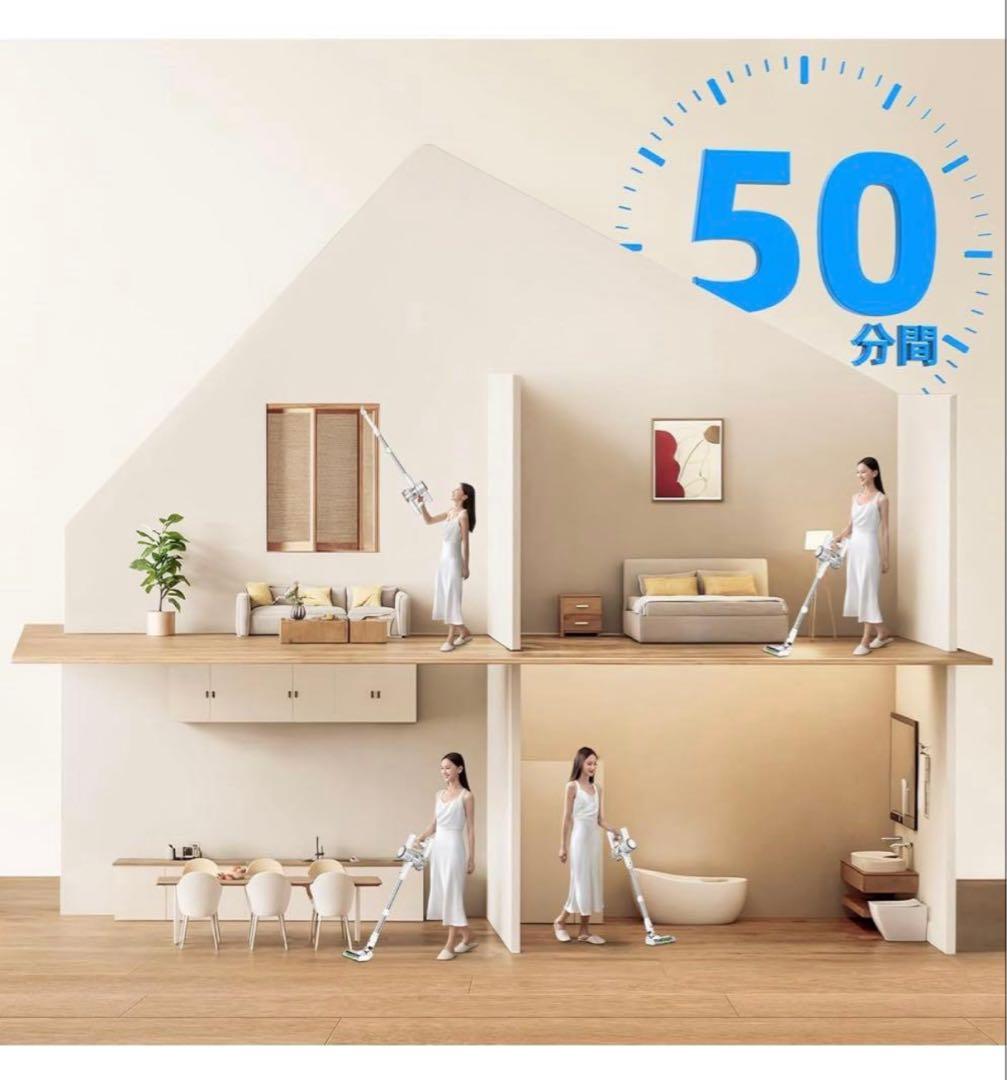 掃除機 コードレス 65Kpa超強力吸引　1Lダストカップ