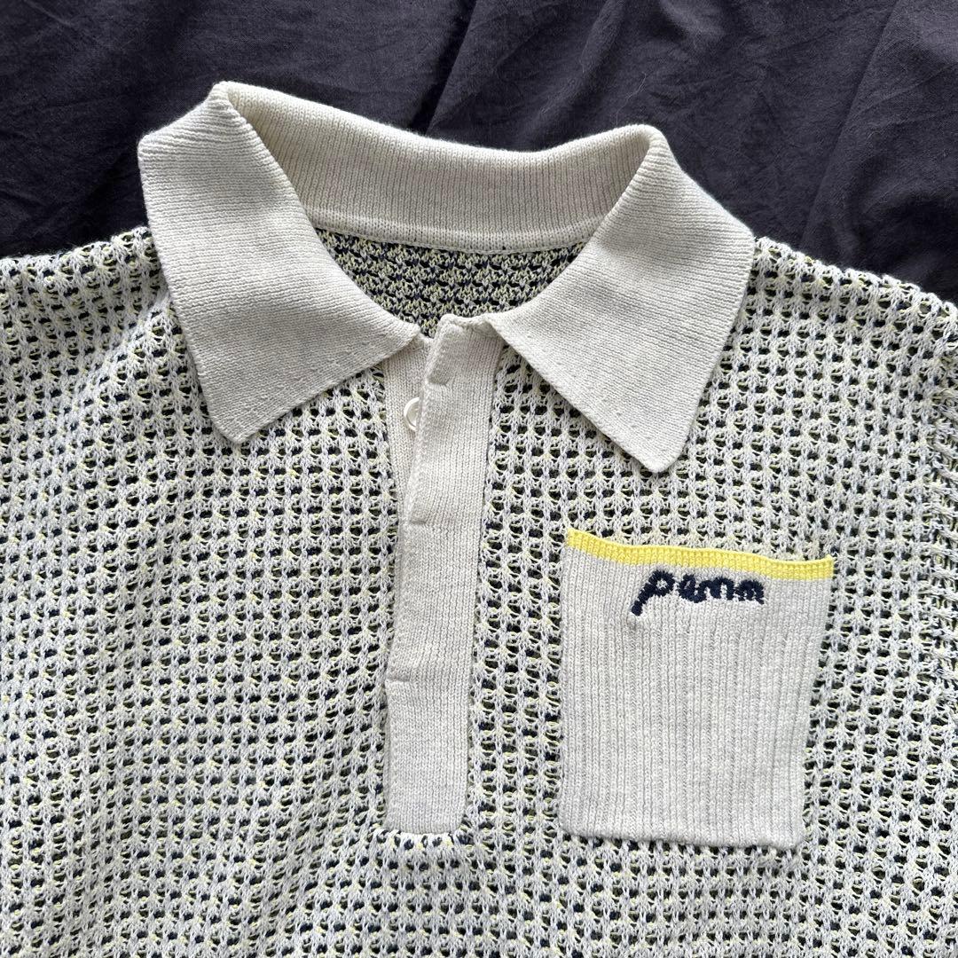 値下げ不可　pamm 後ろ姿の寛大なインテリアメッシュポロ