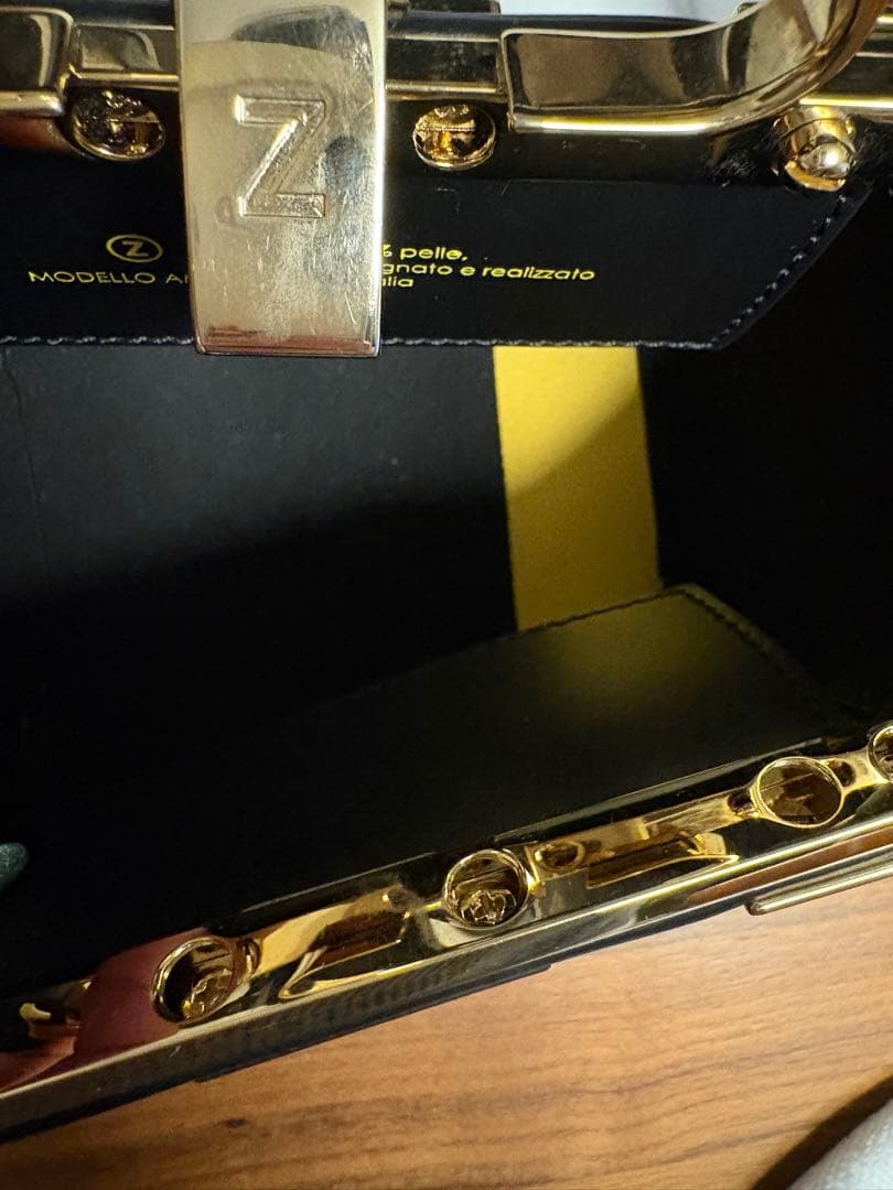 ZANCHETTI AMLETO MINI ブラック ショルダーバッグ