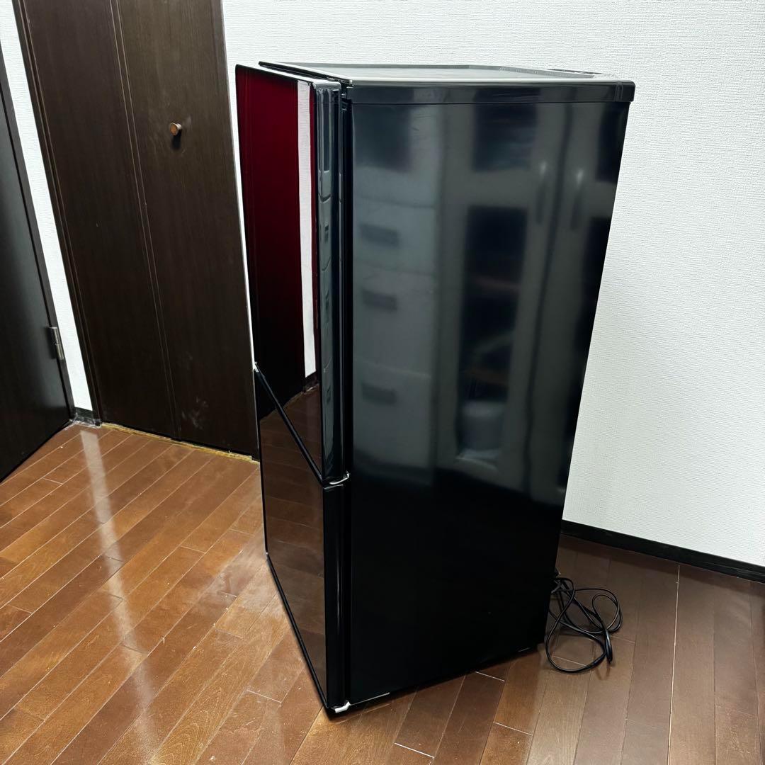 コンパクト2ドア冷蔵庫 黒