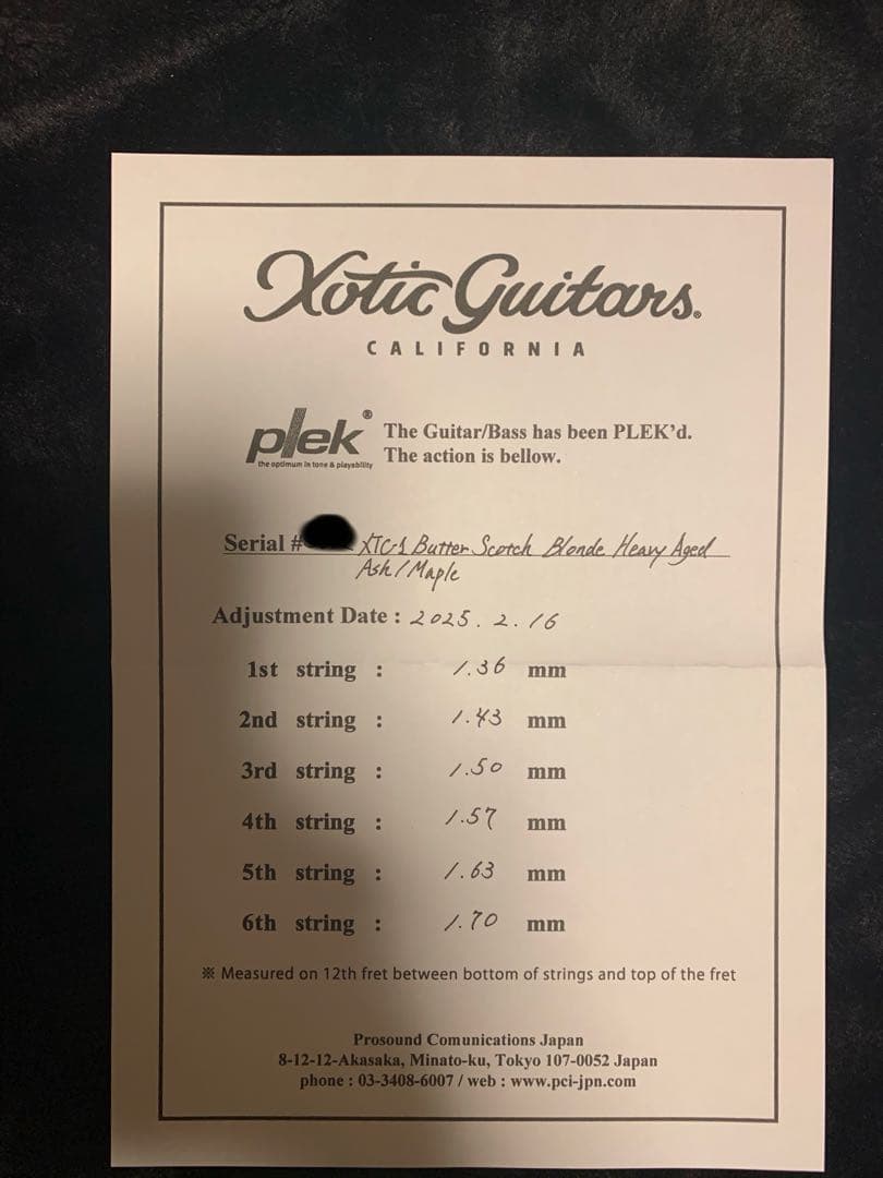 ギター Xotic XTC-1 Butter Scotch Blonde relic