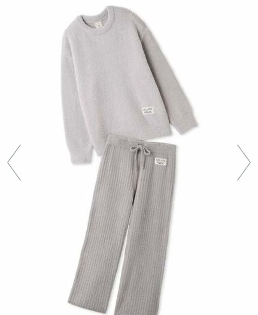 ジェラピケ　カラフルパウダープルオーバー&ベビモコリブロングパンツセット