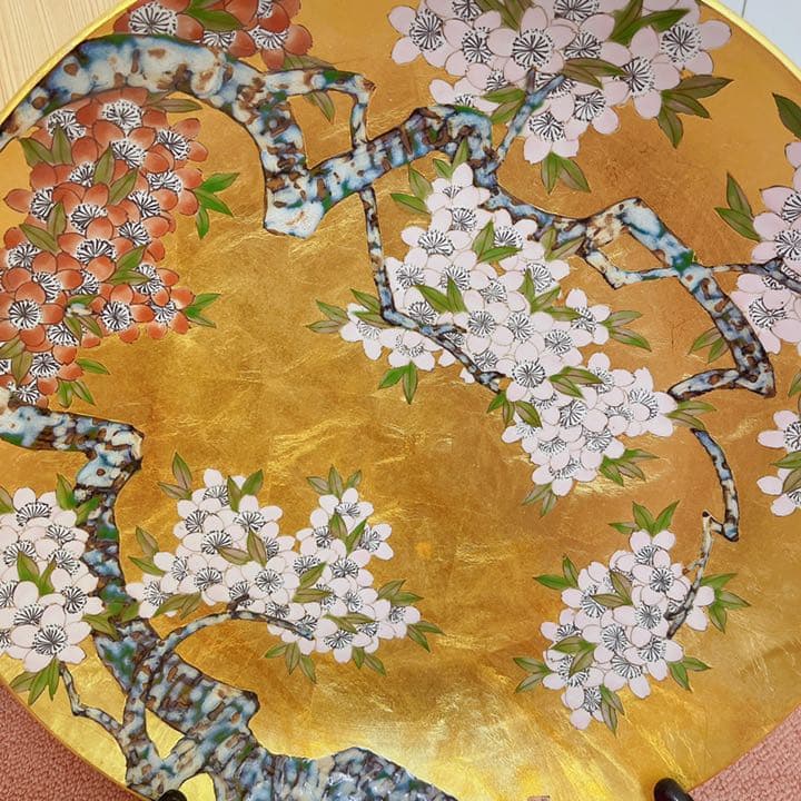 琥山窯 飾皿 金箔押し 有田焼 伝統工芸品