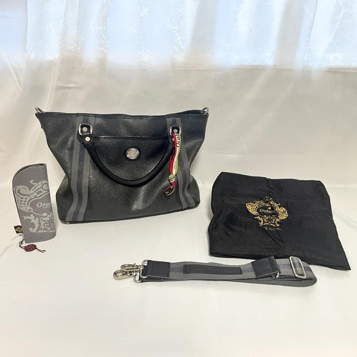 オロビアンコ PARIS 2WAY ブリーフケース PVCレザー×ナイロン