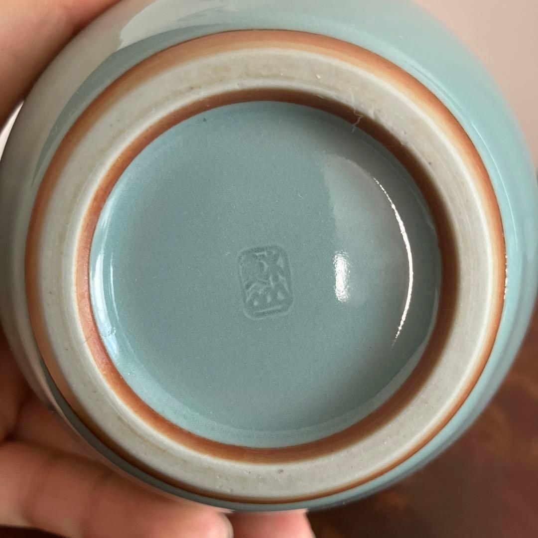 青磁　花入　花瓶3代目　諏訪蘇山④