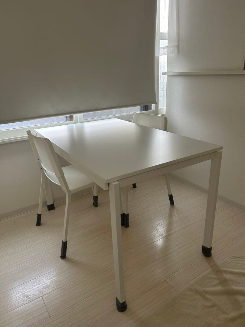 延長可　ダイニングテーブル　イス2脚セットも可能です　手渡し相談可能！