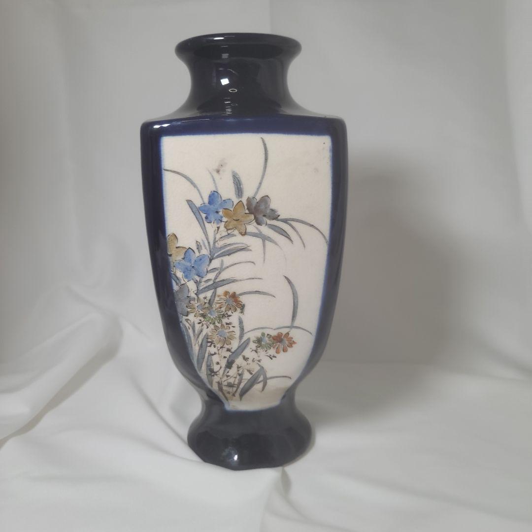 薩摩焼 色絵花瓶