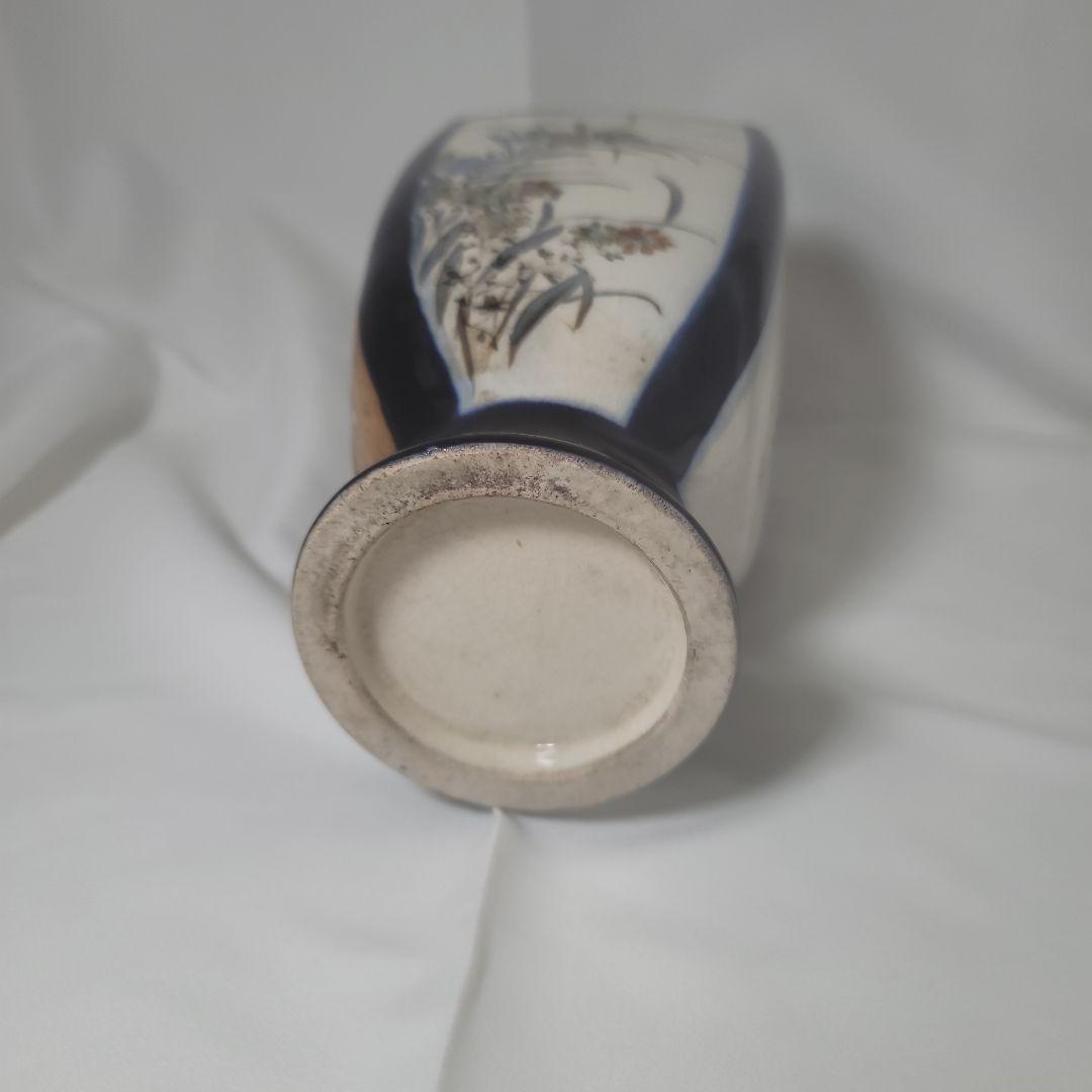 薩摩焼 色絵花瓶