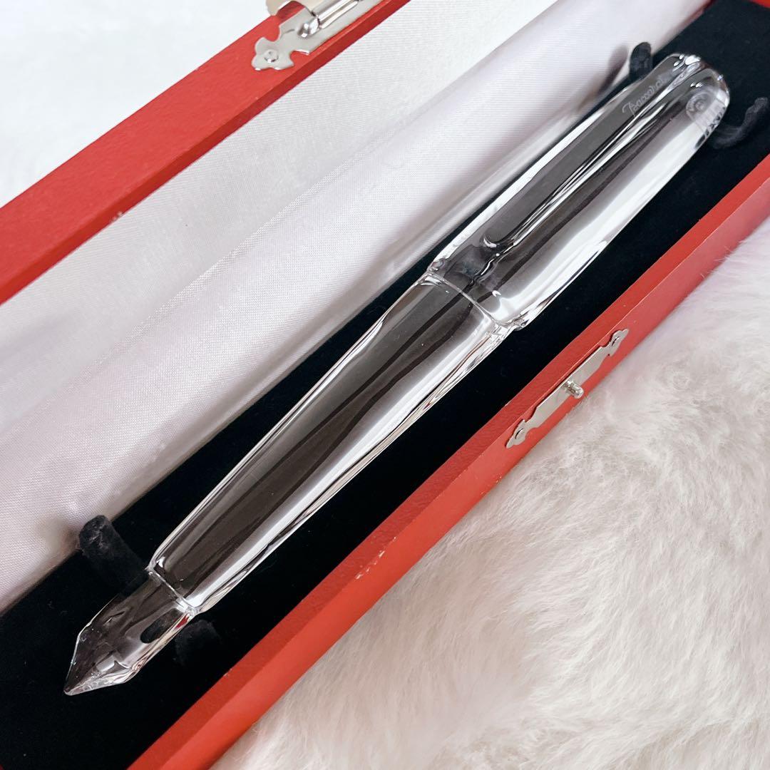 【美品/希少】 バカラ クリスタル 万年筆型 ペーパーウェイト 置物
