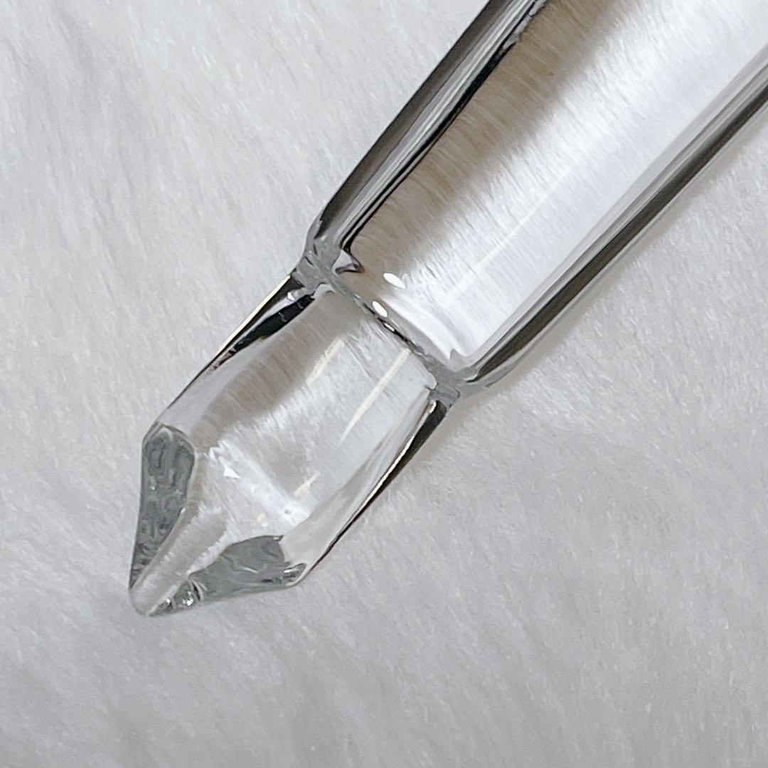 【美品/希少】 バカラ クリスタル 万年筆型 ペーパーウェイト 置物