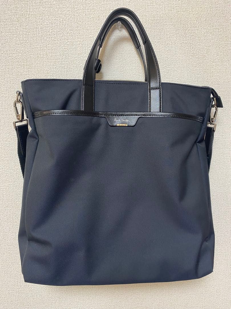 美品Paul smith ネイビー ビジネスバッグ トートバッグ ポールスミス
