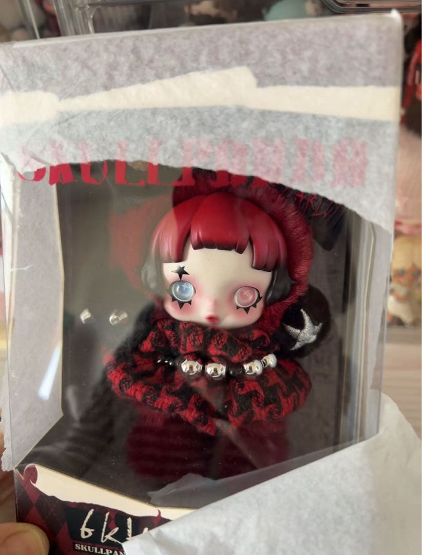 【Mana】SKULLPANDA ぬいぐるみ ホワイト レッド 2点