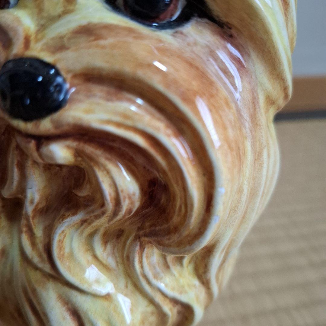 陶器製 ヨークシャーテリア 置物