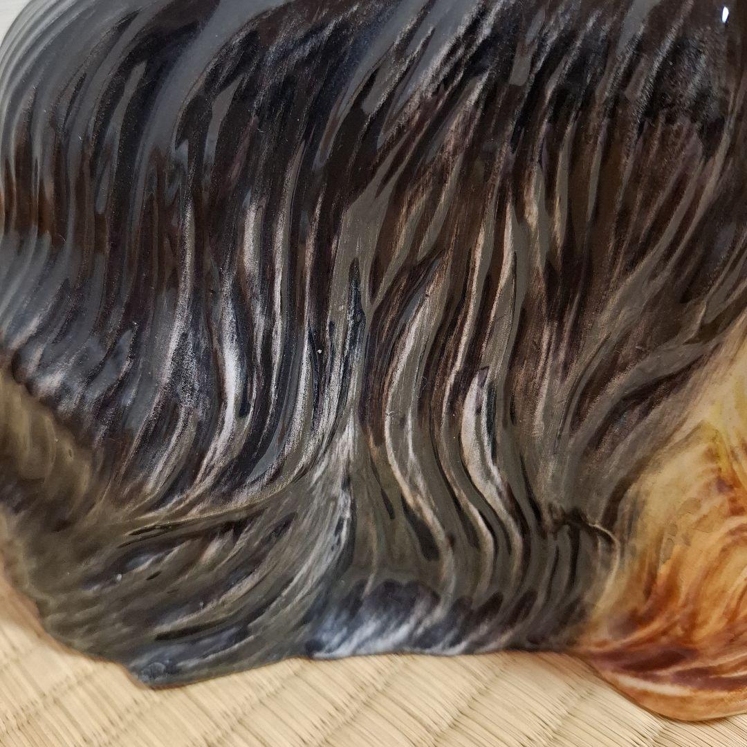 陶器製 ヨークシャーテリア 置物