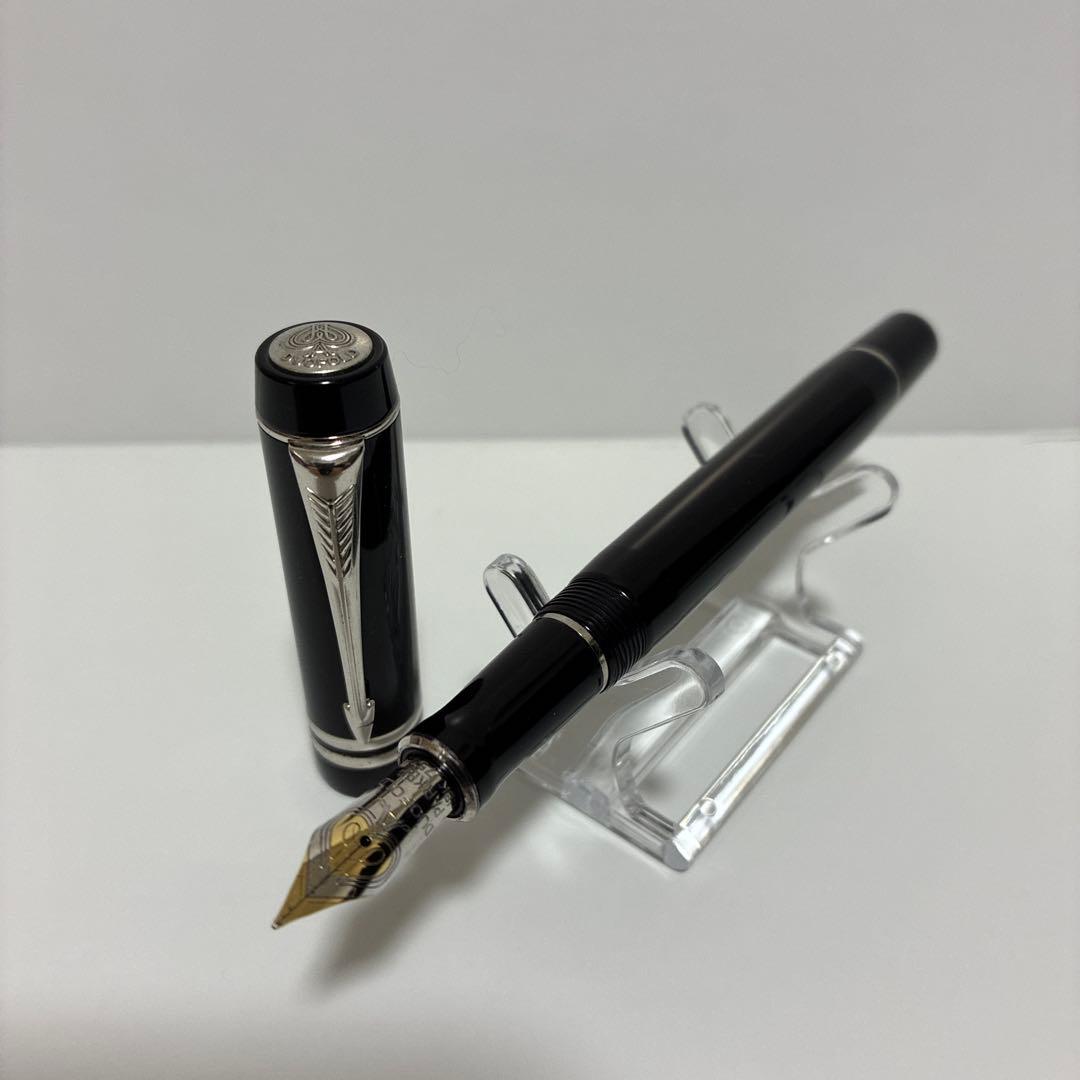 パーカー デュオフォールド 万年筆 インターナショナル ブラックCT 極細