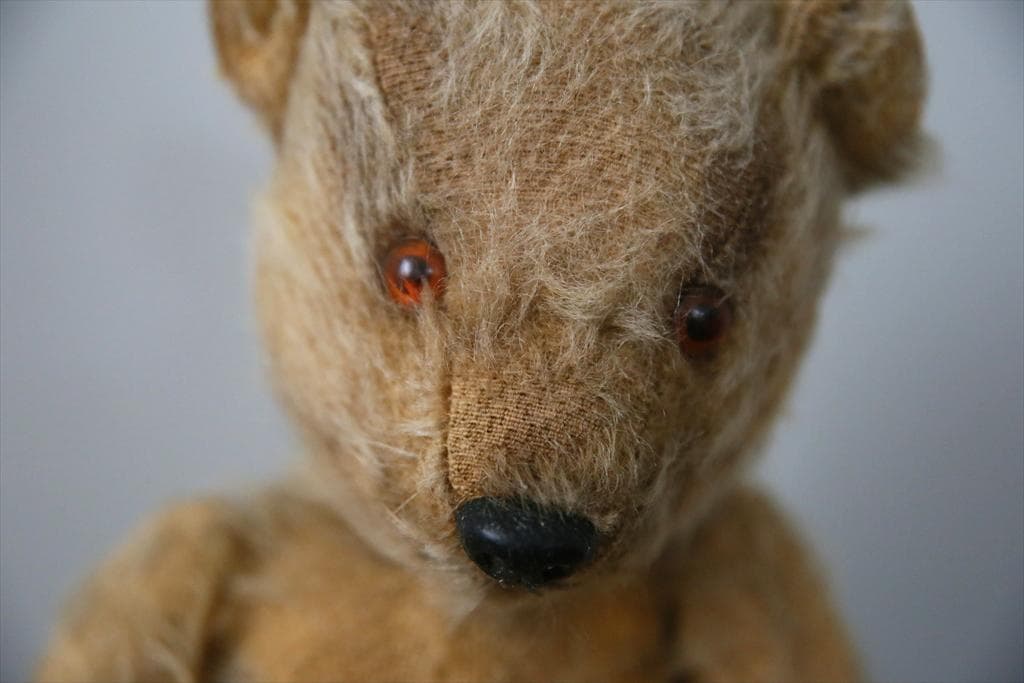 英国アンティークテディベア/くまのぬいぐる/熊オブジェ/ブラウン茶色85-114