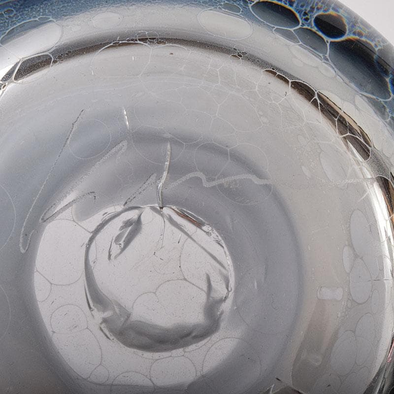 カメイガラス　亀井協一造　硝子花器　共箱　M　7045