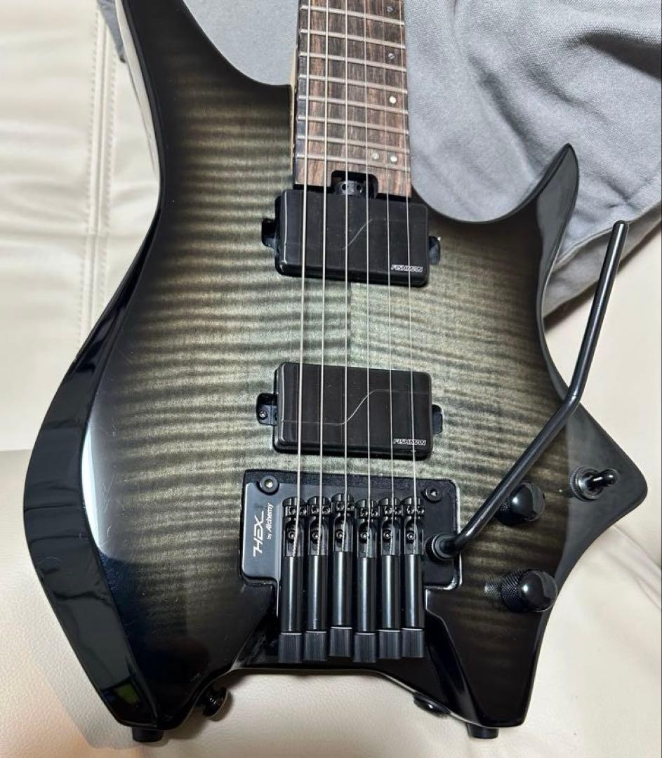 HEX Guitars N700 Transparent Black ヘッドレス