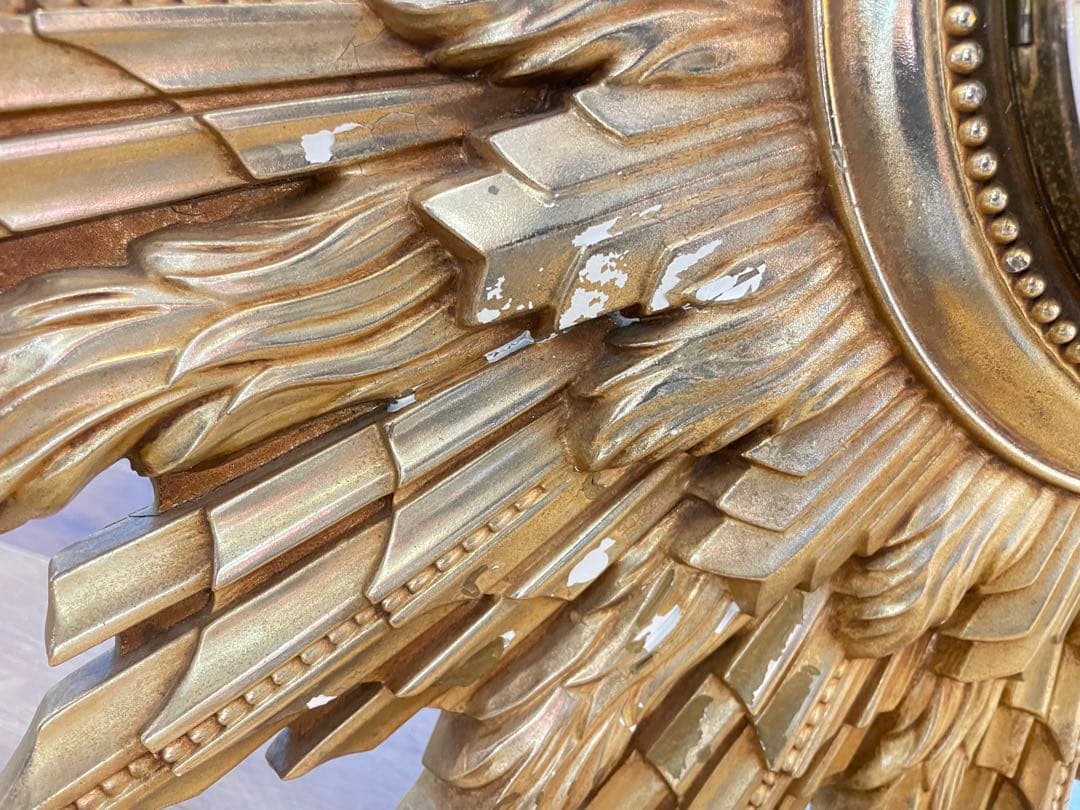 B7071【WELBY】 サンバーストクロック 壁掛け時計 アンティーク