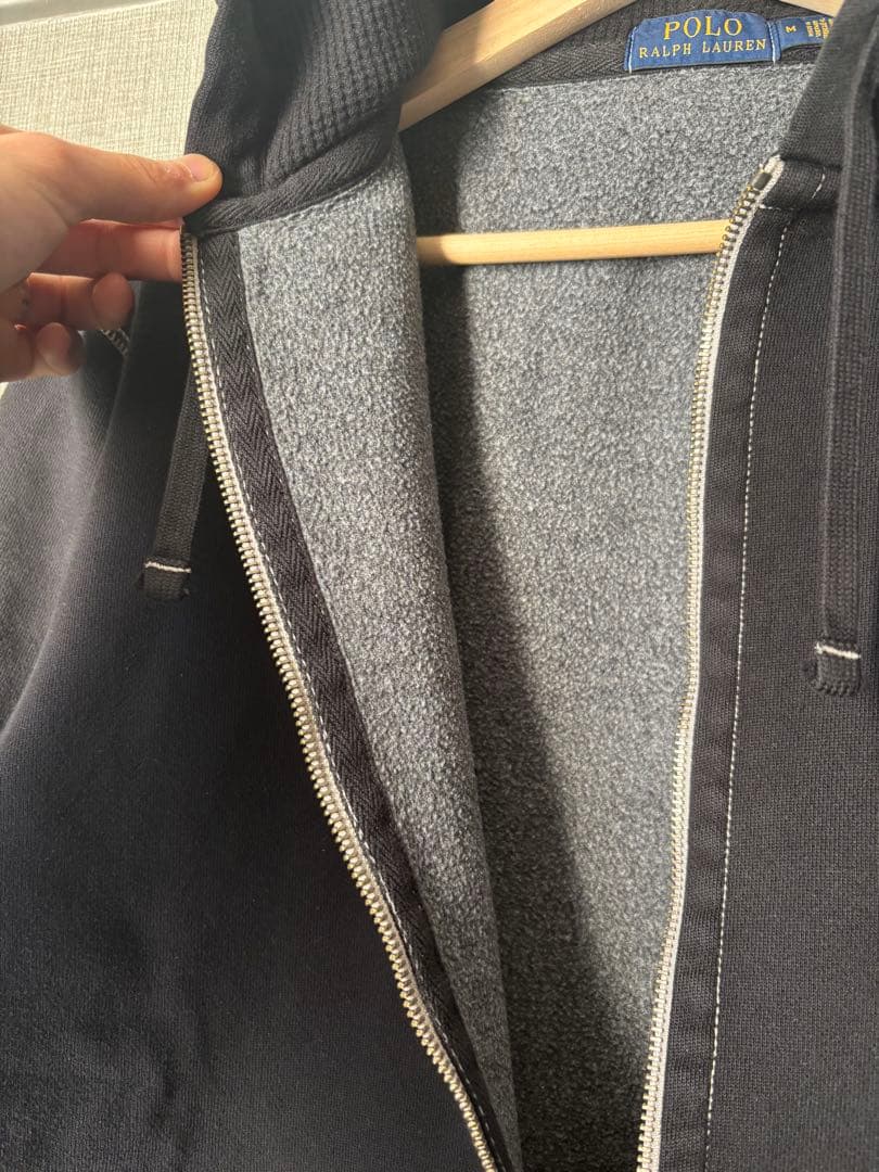 Polo Ralph Lauren ジップパーカー ブラック M overdye