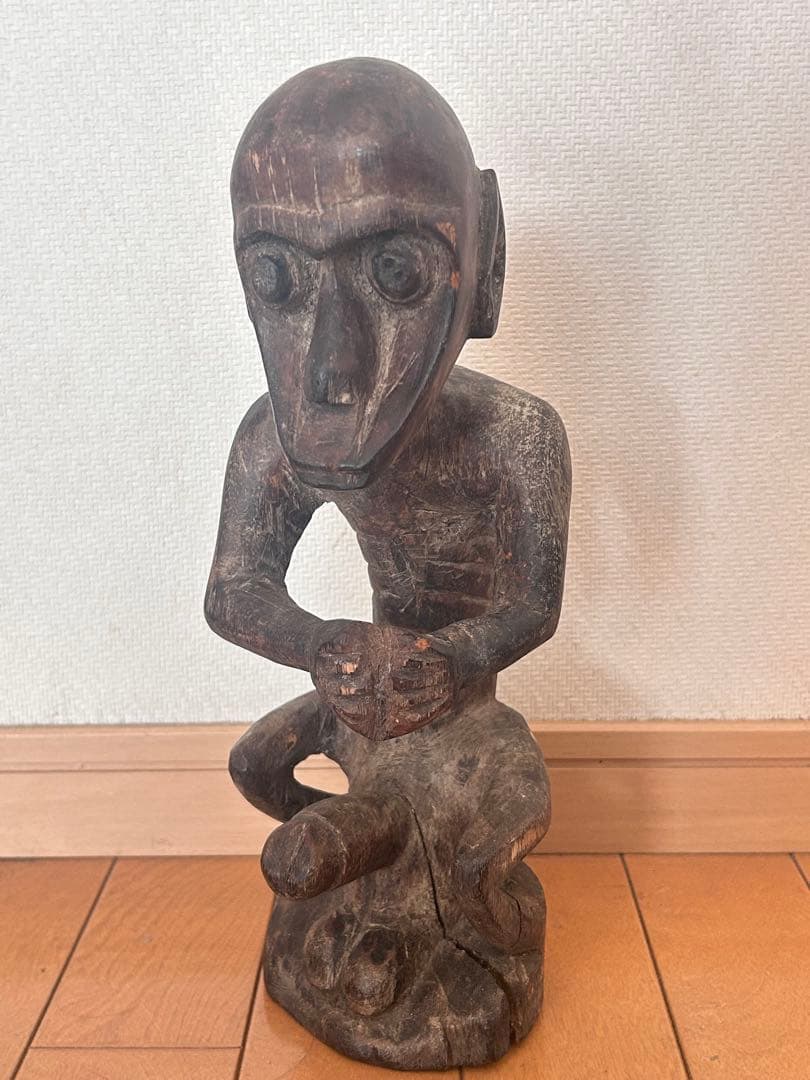 木製　人形彫刻 約30cm 木彫り