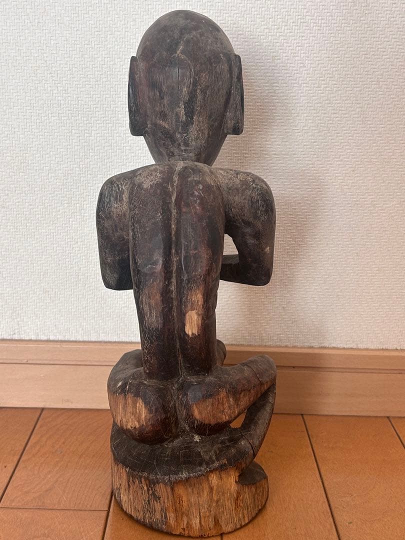 木製　人形彫刻 約30cm 木彫り