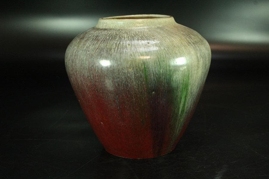 中国美術 窯変釉 壷(K-A354)