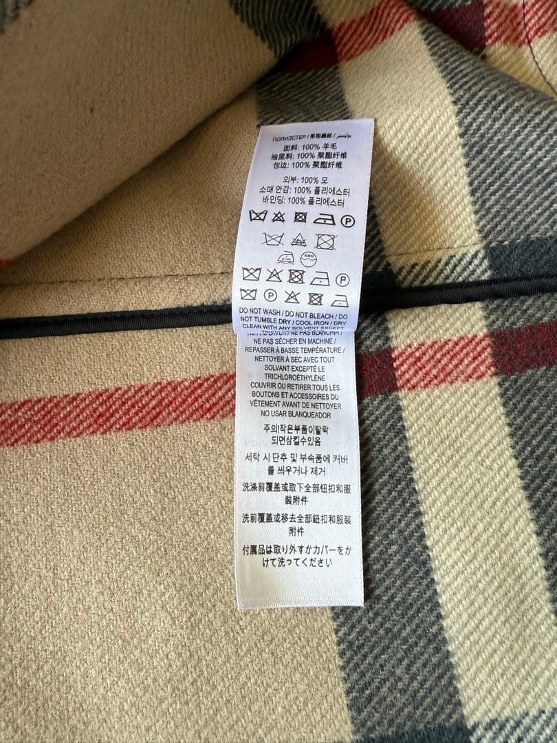 バーバリー　黒 ダッフルコート ウール100% サイズ160 美品